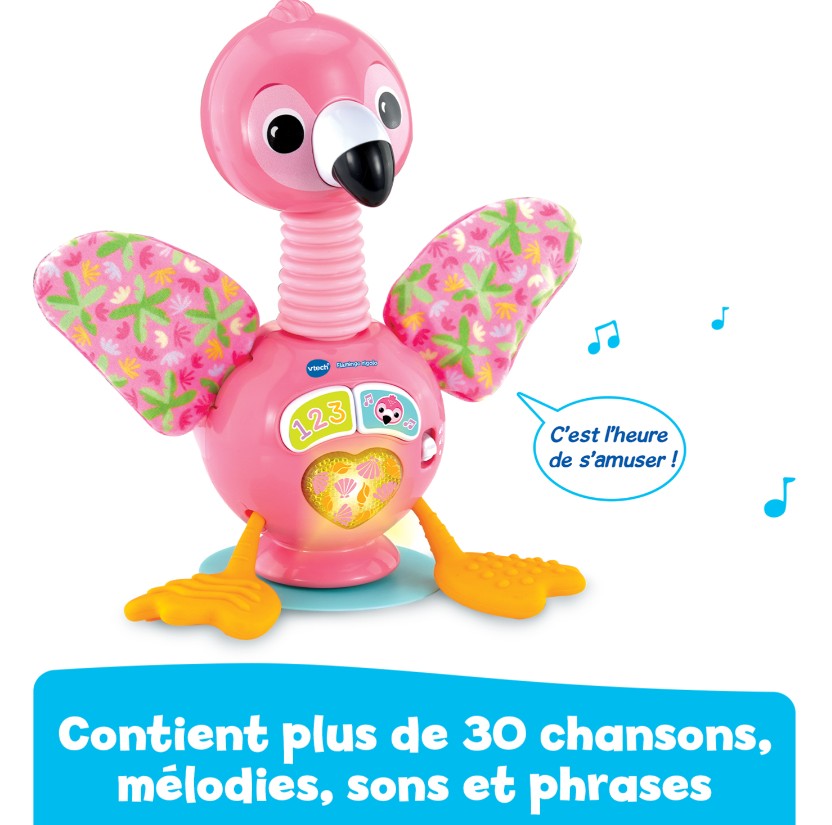 VTECH - BÉBÉ FLAMANT ROSE RIGOLO INTERACTIF