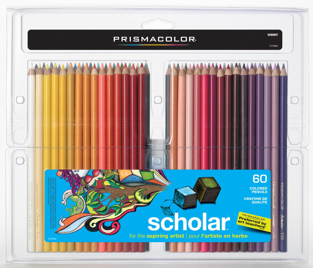 PRISMACOLOR - 60 CRAYONS DE COULEUR SCHOLAR