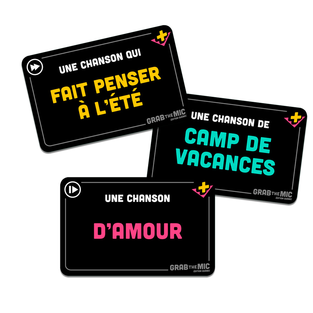 JEU GRAB THE MIC - EXTENSION ÉDITION QUÉBEC - Version française