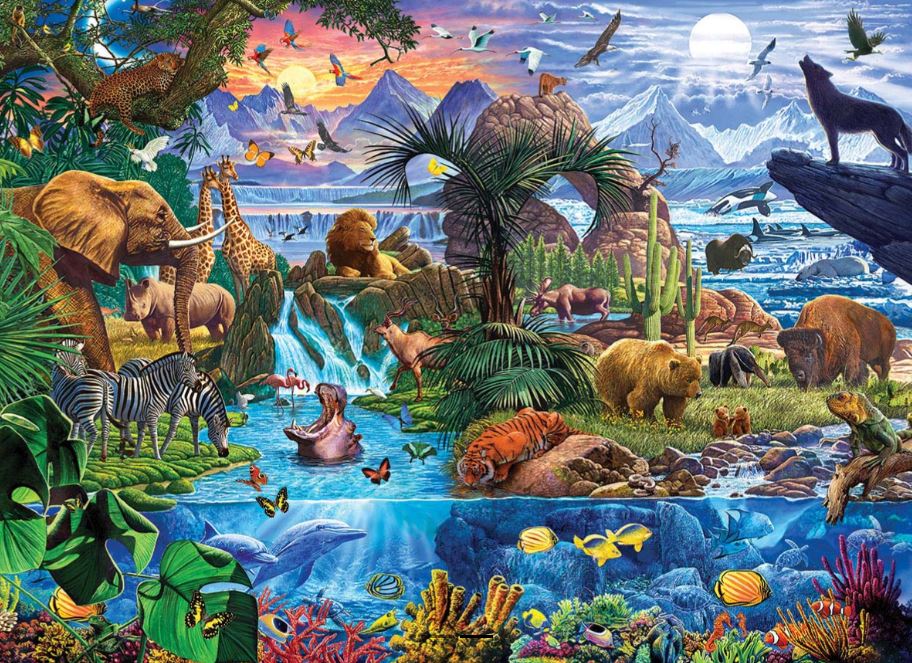 EUROGRAPHICS JIGSAW PUZZLE 5000 PIECES - ANIMALS OF THE WORLD #8520-5881