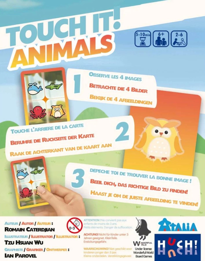 JEU TOUCH IT - ANIMAUX - Version française