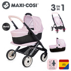 SMOBY - MAXI COSI - 3-IN-1 PINK PRAM STROLLER