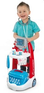 SMOBY - ELECTRONIC MEDICAL TROLLEY WITH 16 ACCESSORIES