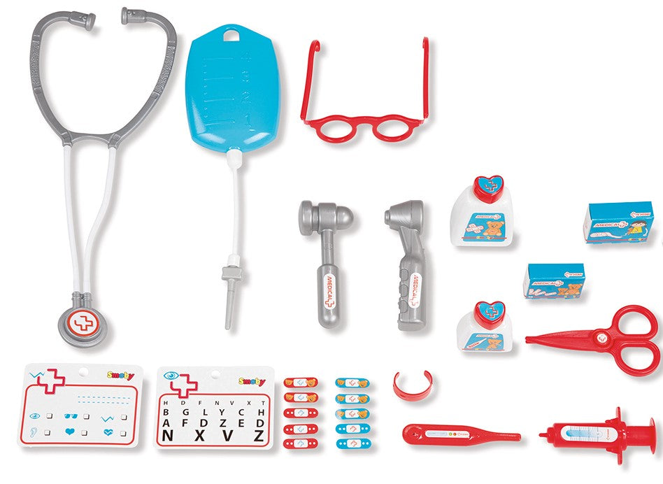 SMOBY - ELECTRONIC MEDICAL TROLLEY WITH 16 ACCESSORIES