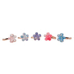 SET OF 5 RINGS - SPARKLING FLORAL