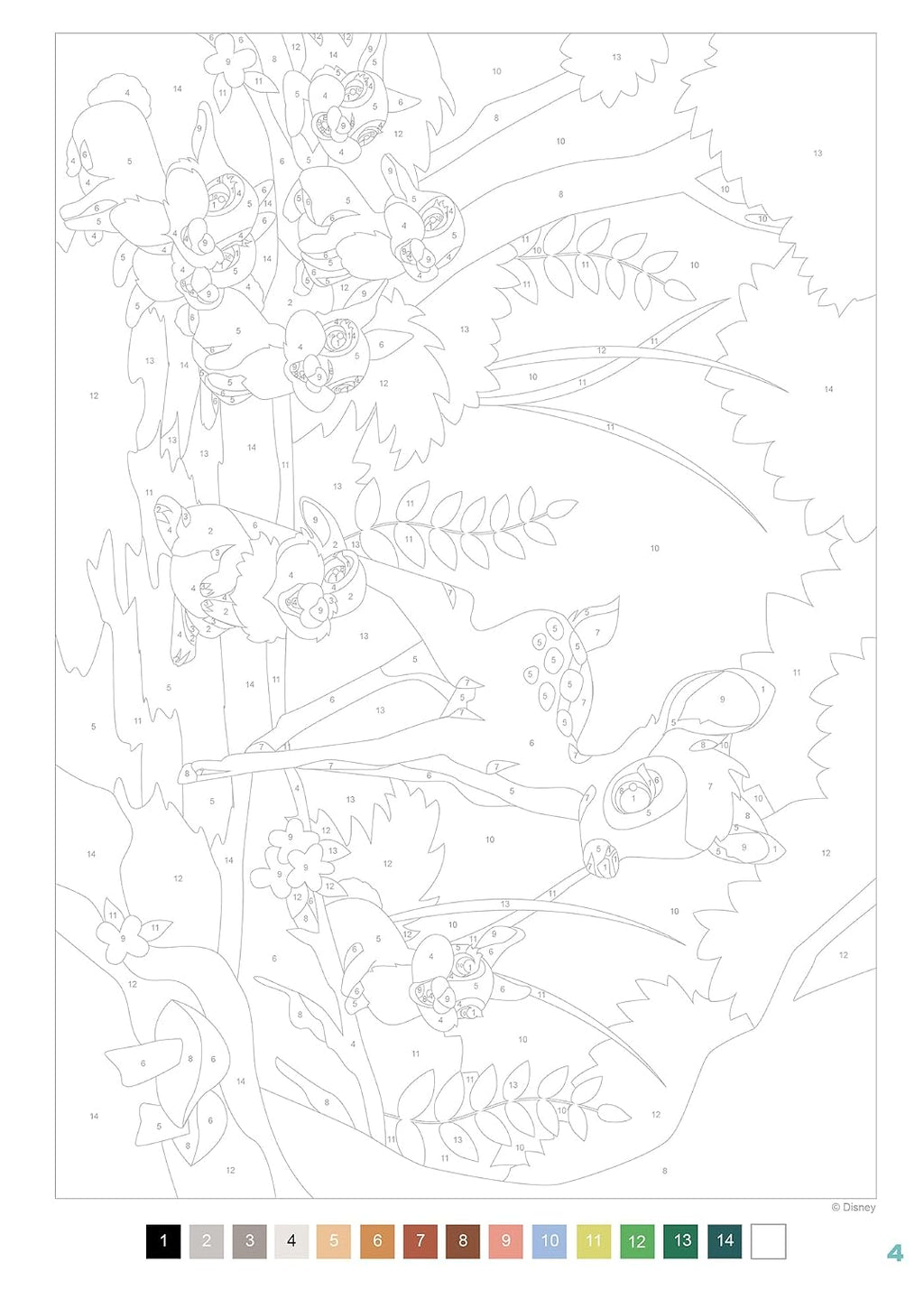 COLORIAGES DISNEY - LES GRANDS CLASSIQUES (LIVRE DE COLORIAGE PAR NUMÉROS)