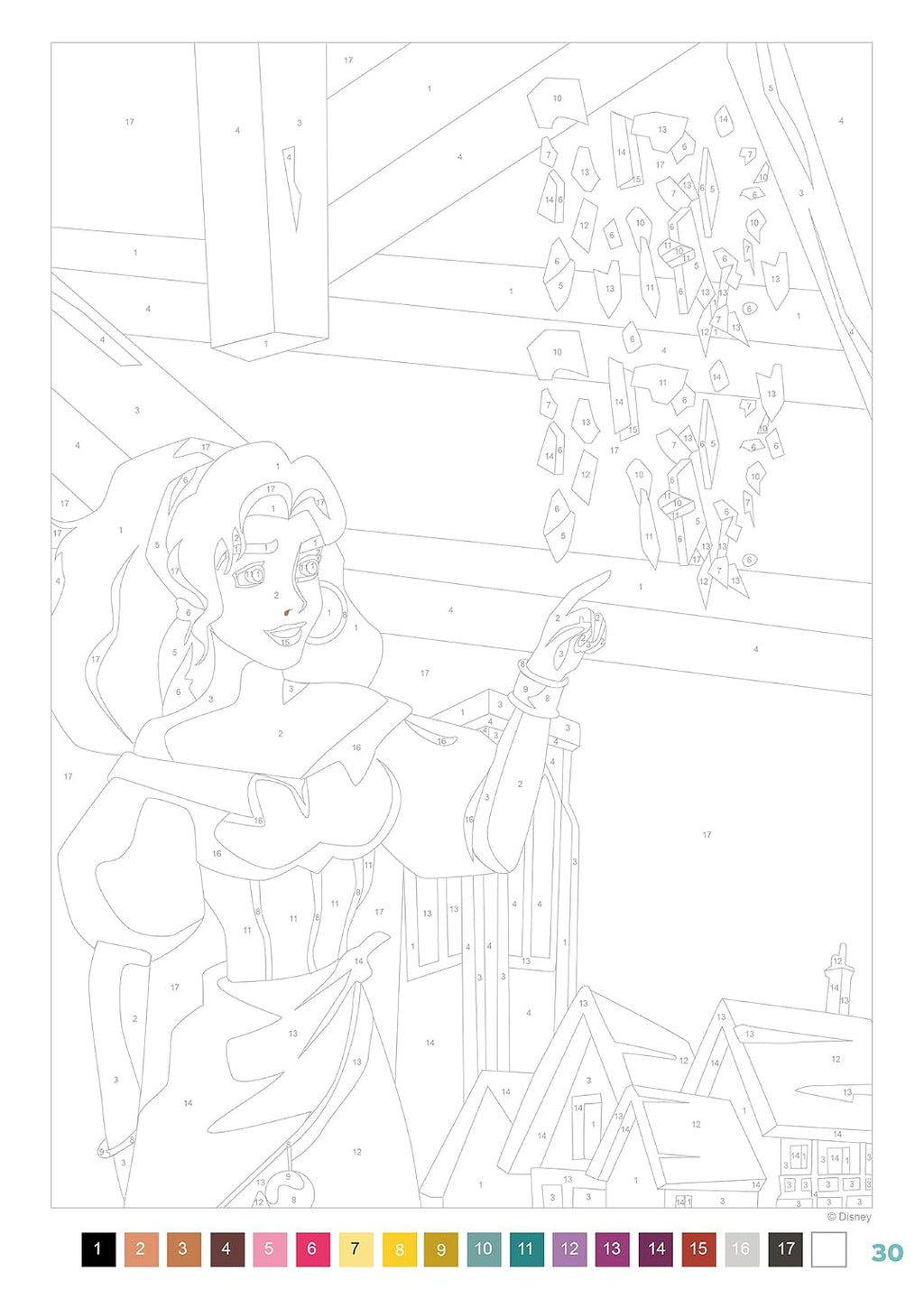 COLORIAGES DISNEY - LES GRANDS CLASSIQUES (LIVRE DE COLORIAGE PAR NUMÉROS)