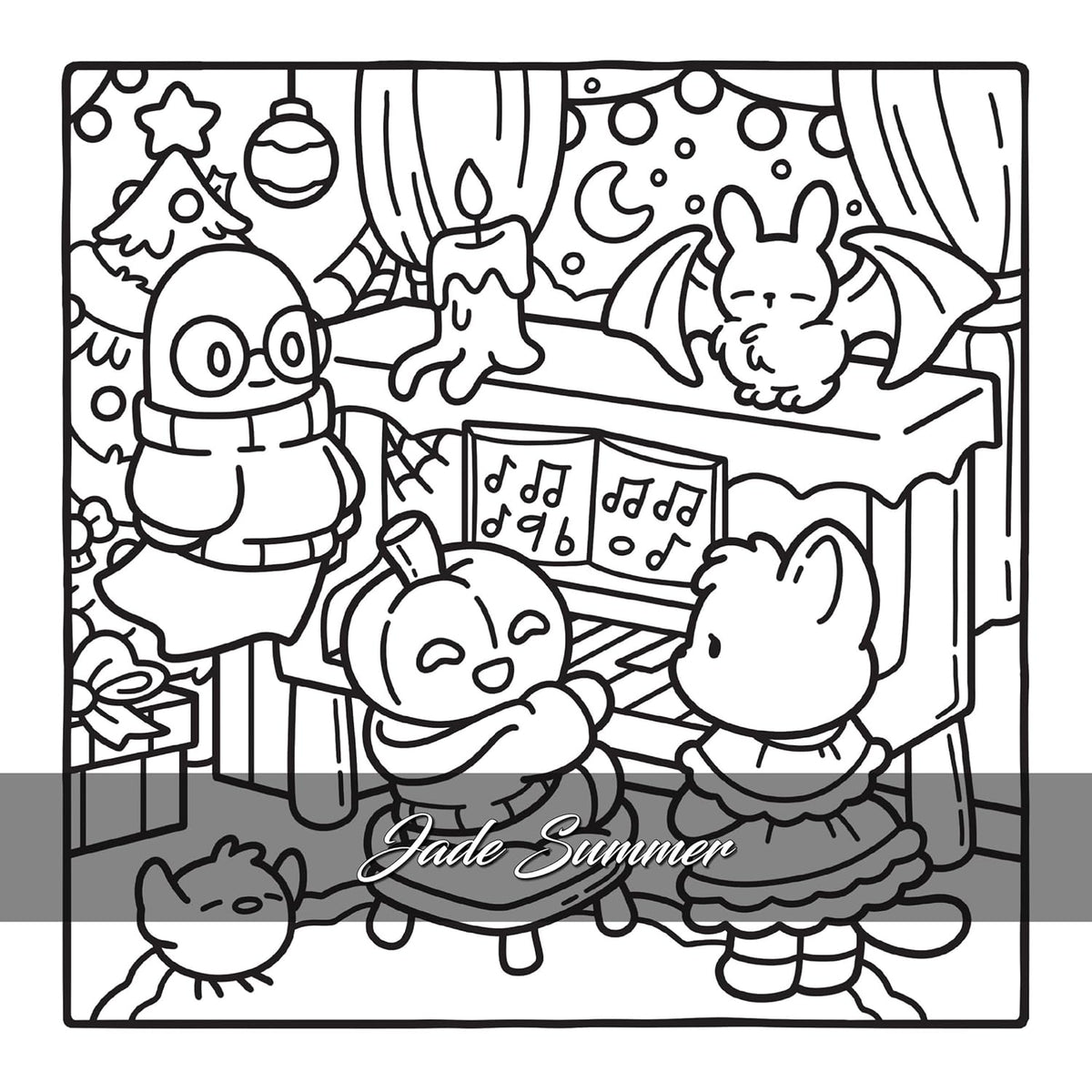COLORIAGES QUI FONT TROP PEUR POUR ADULTES (COSY COLO) - NOËL SPOOKY - JADE SUMMER (LIVRE DE COLORIAGE)