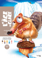 COLORIAGES MYSTÈRES DISNEY - L'ÂGE DE GLACE (LIVRE DE COLORIAGE PAR NUMÉROS)