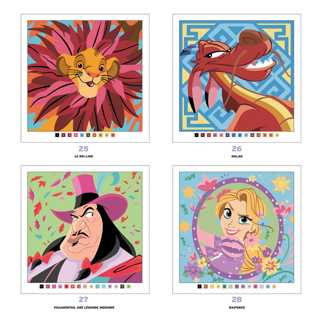 COLORIAGES MYSTÈRES DISNEY - PORTRAITS GRAND CARRÉ (LIVRE DE COLORIAGE PAR NUMÉROS)