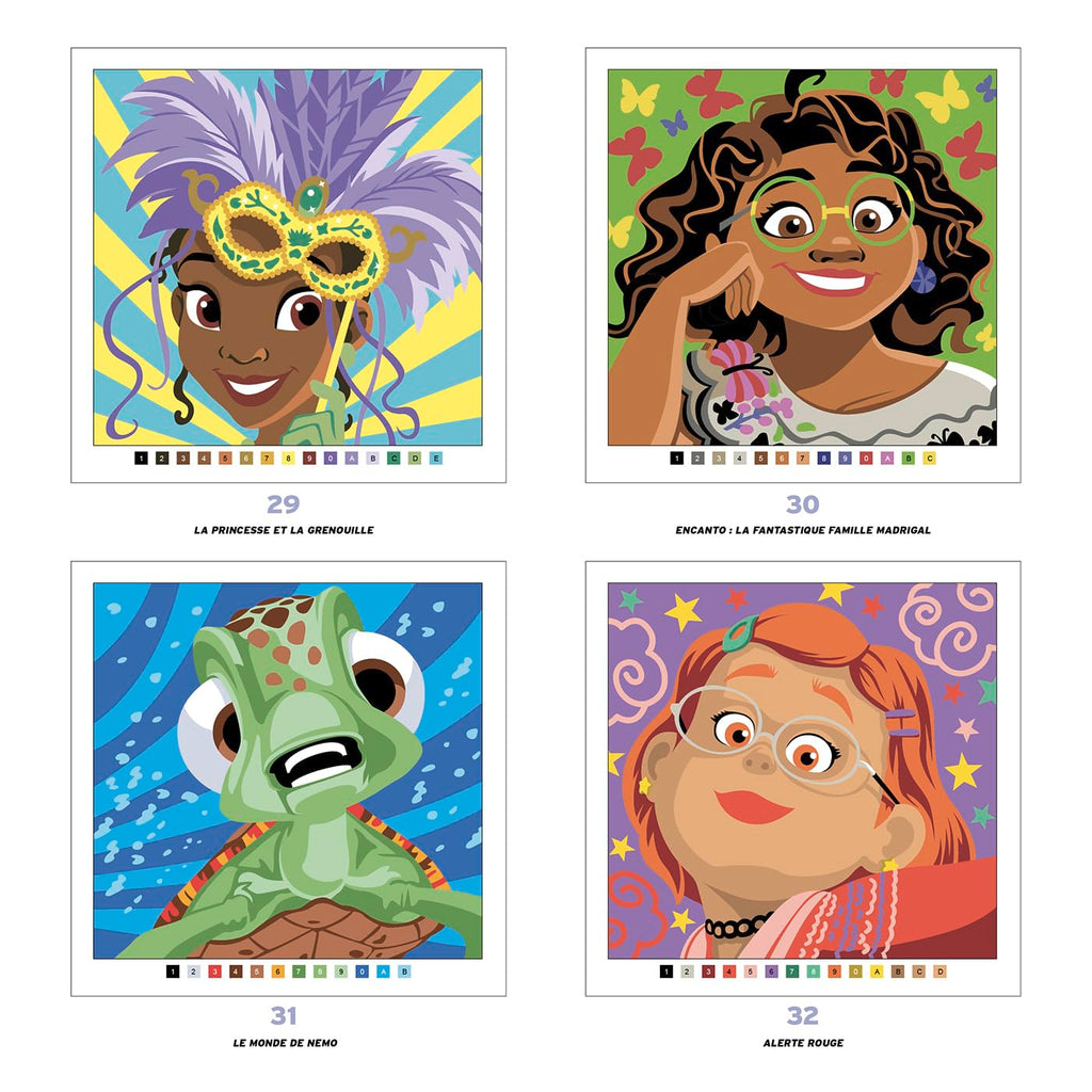 COLORIAGES MYSTÈRES DISNEY - PORTRAITS GRAND CARRÉ (LIVRE DE COLORIAGE PAR NUMÉROS)