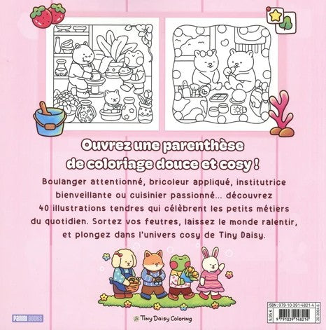 COLORIAGES DOUX ET MIGNONS (COSY COLO) - PETITS MÉTIERS COSY - TINY DAISY (LIVRE DE COLORIAGE)