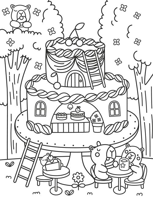 COLORIAGES DOUILLETS ET MIGNONS (COSY COLO) - MES PETITES DOUCEURS - ANGELINA DE SOL (LIVRE DE COLORIAGE AVEC CRAYONS)