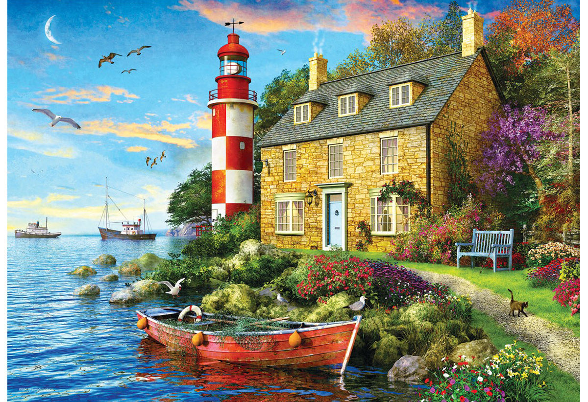 EUROGRAPHICS CASSE-TÊTE CONNEXION 104 PIÈCES - LE PHARE DU CHALET (DOMINIC DAVISON) #9704-0875