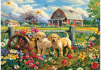 EUROGRAPHICS CASSE-TÊTE CONNEXION 48 PIÈCES - LE PRINTEMPS DES CHIOTS (SHAWNA STEWART) #9748-0874-2