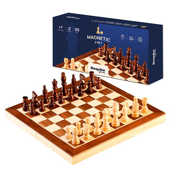 JEU 3 EN 1 - ÉCHECS DAMES ET BACKGAMMON
