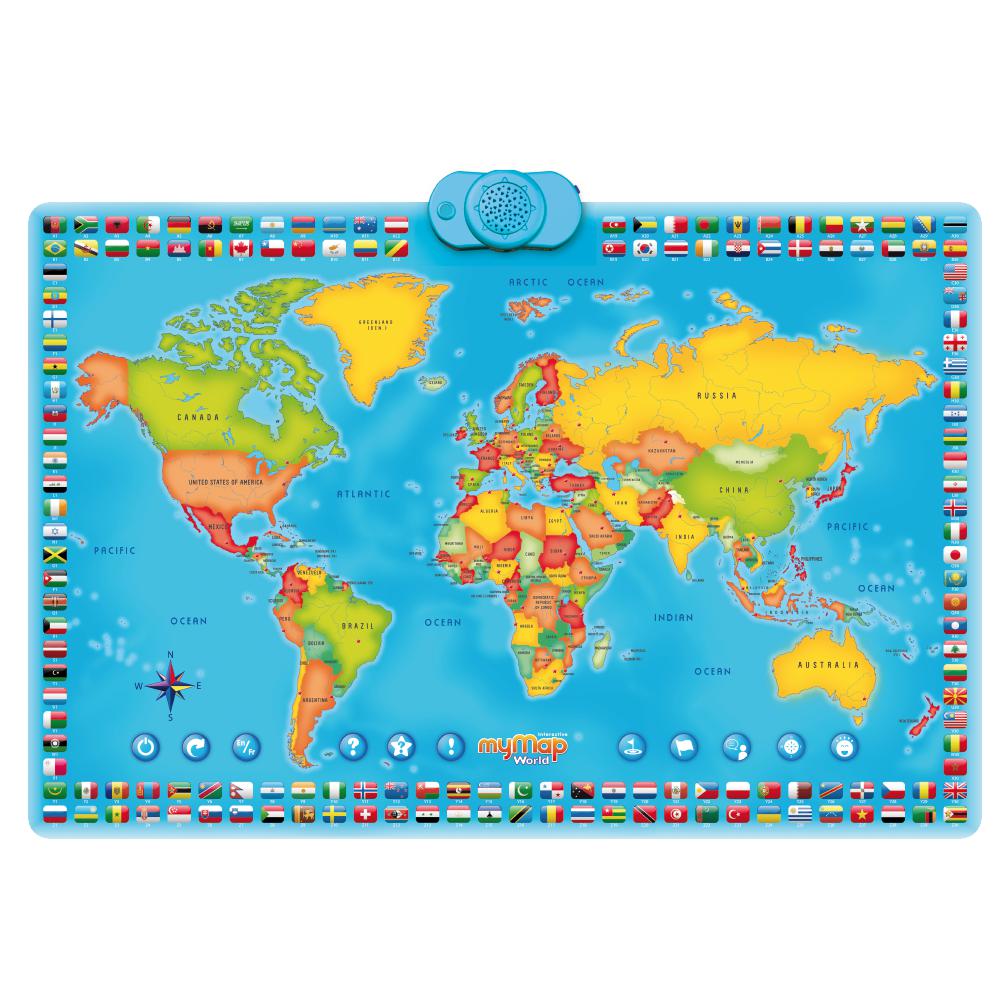 MAPPEMONDE INTERACTIVE BILINGUE