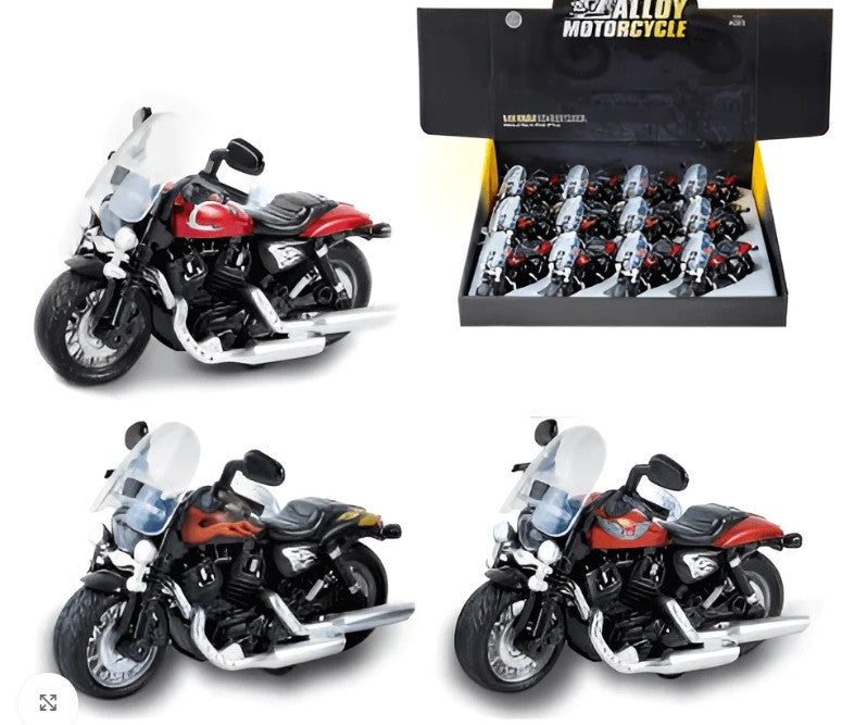 15 CM (6") ASSORTED METAL MINIATURE MOTORCYCLE