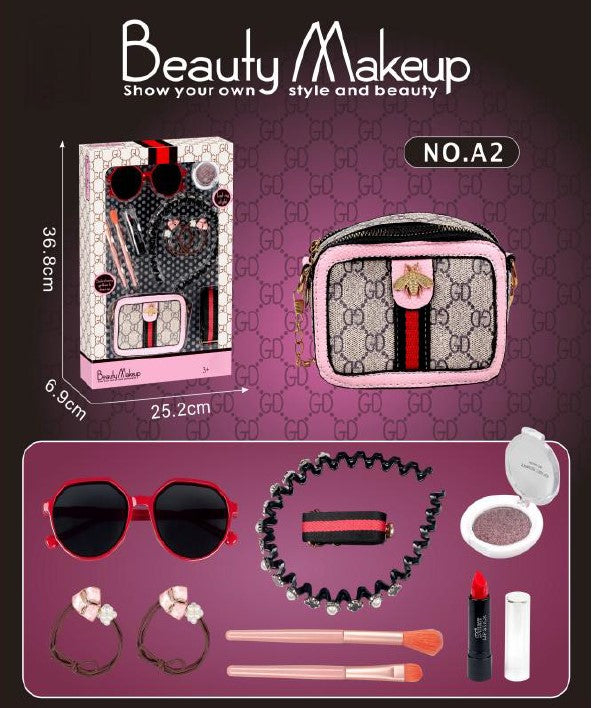 MAKEUP SET - GUCCI-INSPIRED POUCH AND ACCESSORIES