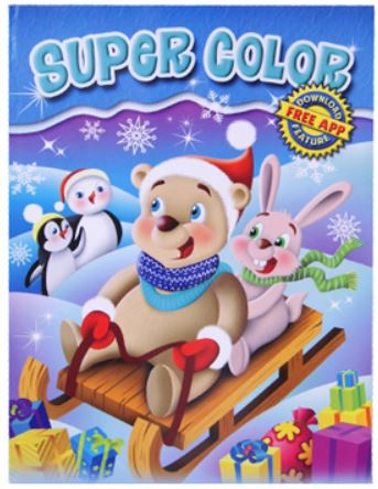 CAHIERS À COLORIER DE NOËL DE 64 PAGES 8" X 10.5" ASST - Version multilingue