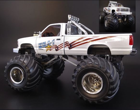 MODÈLE À COLLER - USA-1 CHEVY SILVERADO MONSTER TRUCK 1/25 NIVEAU 2