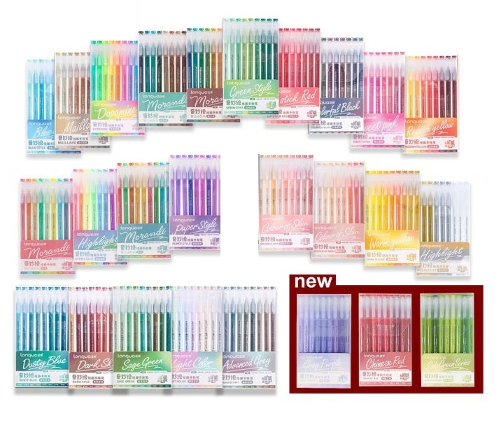 LANGUO - ENSEMBLE DE 9 CRAYONS ACRYLIQUES À POINTE FINE POUR MANDALAS ET COLORIAGE PAR NUMÉROS ASST