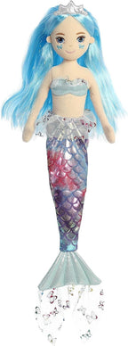 PELUCHE AURORA - SEA SPARKLES - SIRÈNE CHEEKYS PAPILLON 45.7 CM (18")