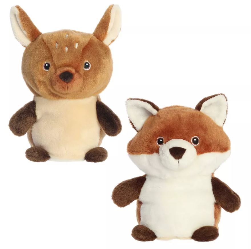 ECO NATION - PELUCHE ECO RÉVERSIBLES - FAON/RENARD 6,5"
