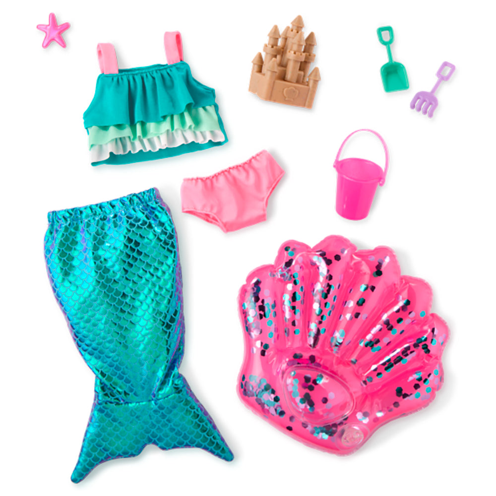 VÊTEMENT OG DE LUXE - MAILLOT SIRÈNE "MERMAID DREAMS" POUR POUPÉE DE 46 CM