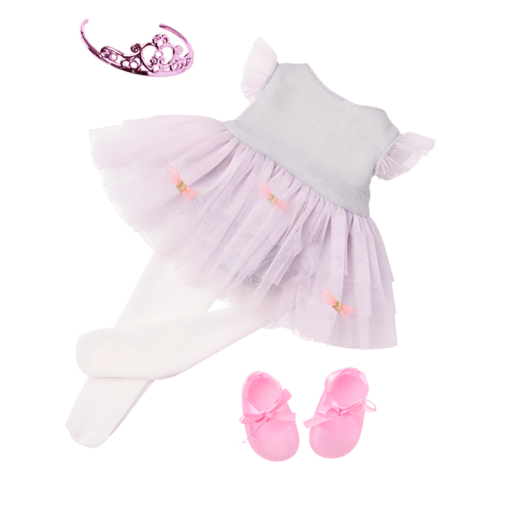 ENSEMBLE VÊTEMENTS OG - "TUTU CUTE" ROBE PAPILLON DE BALLET POUR POUPÉE DE 46 CM