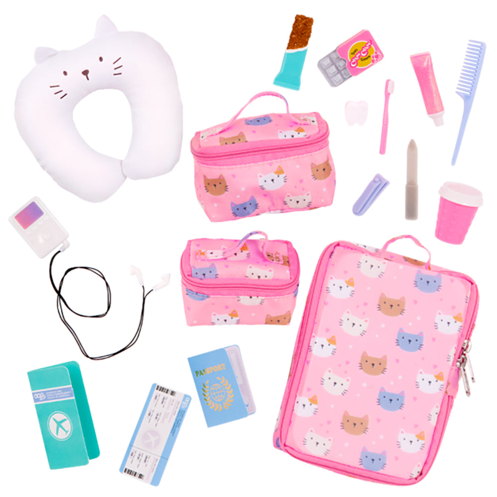 ACCESSOIRES OG - "PURRFECTLY PACKED" - ENSEMBLE DE VOYAGE POUR POUPÉE DE 46 CM