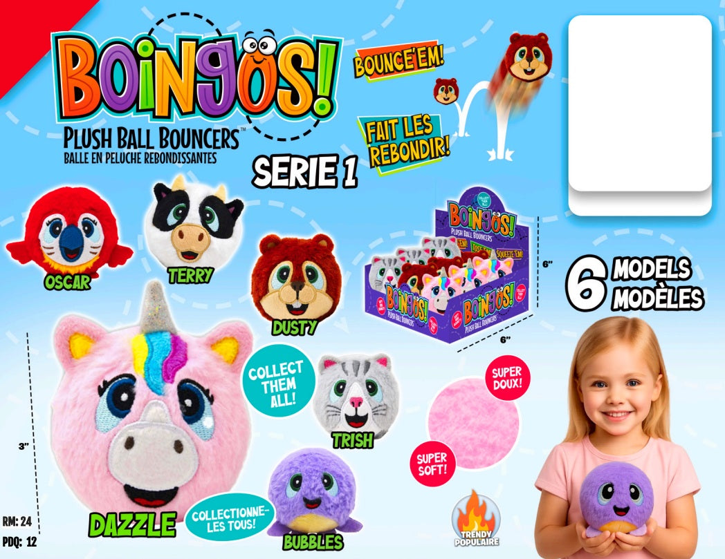 PELUCHE BOUNCERS - BALLE REBONDISSANTE ANIMAL ASST