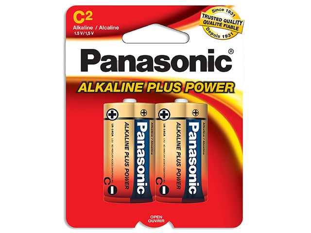 PILES PANASONIC ALKALINE PLUS POWER C 1.5V - 2X