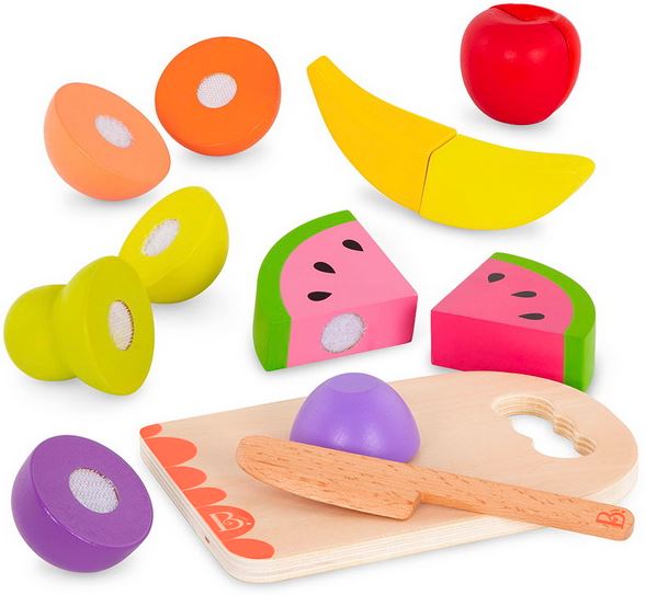 BATTAT WOODY - ENSEMBLE DE FRUITS À COUPER EN BOIS "CHOP 'N' PLAY"