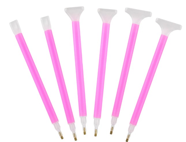 DIAMOND DOTZ CAMELOT - ENSEMBLE DE 6 STYLETS EN PLASTIQUE POUR PEINTURE DIAMANT