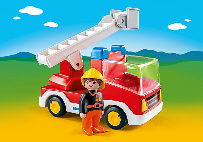 PLAYMOBIL JUNIOR - CAMION DE POMPIER AVEC ECHELLE #71683