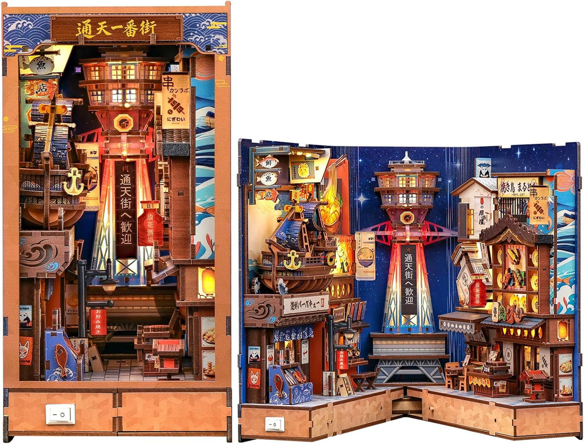 BOOK NOOK BRICOLAGE DIY - CUTEBEE LA RUE TSUTENKAKU ICHIBAN (INSERTION D'ÉTAGÈRE DE COIN DE LIVRE)