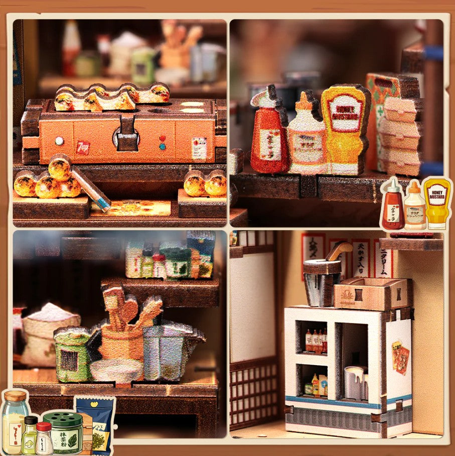 MAISON DE BRICOLAGE DIY - SÉRIE DE MINI MAGASINS CUTEBEE - TAKOYAKI D'OSAKA MINI MAGASIN
