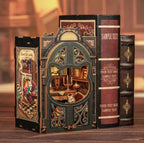 BOOK NOOK BRICOLAGE DIY -  LE BUREAU DU COMTE CHAT (INSERTION D'ÉTAGÈRE DE COIN DE LIVRE)