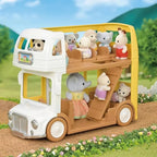 CALICO CRITTERS - ENSEMBLE D'AUTOBUS À DEUX ÉTAGES POUR LA GARDERIE