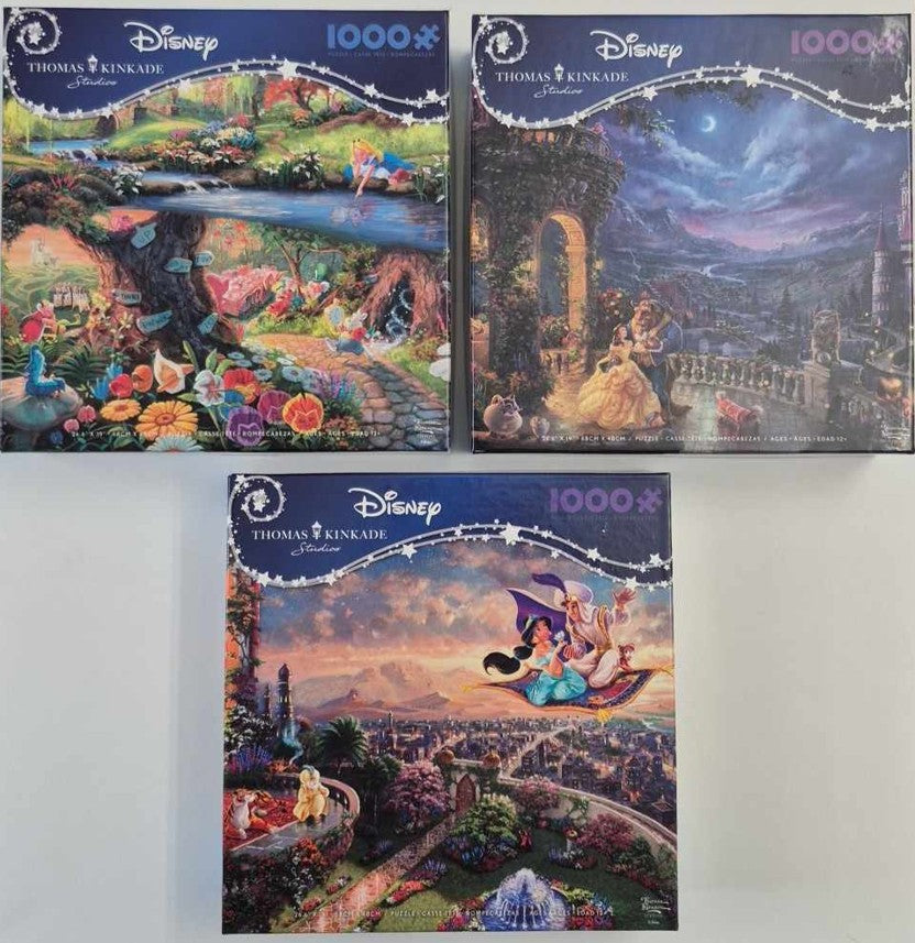CEACO JIGSAW PUZZLE 750 OR 1000 PIECES THOMAS KINKADE DISNEY ASST.
