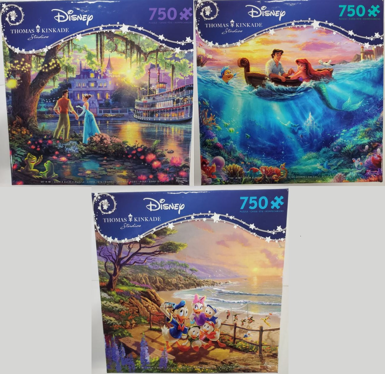 CEACO JIGSAW PUZZLE 750 OR 1000 PIECES THOMAS KINKADE DISNEY ASST.