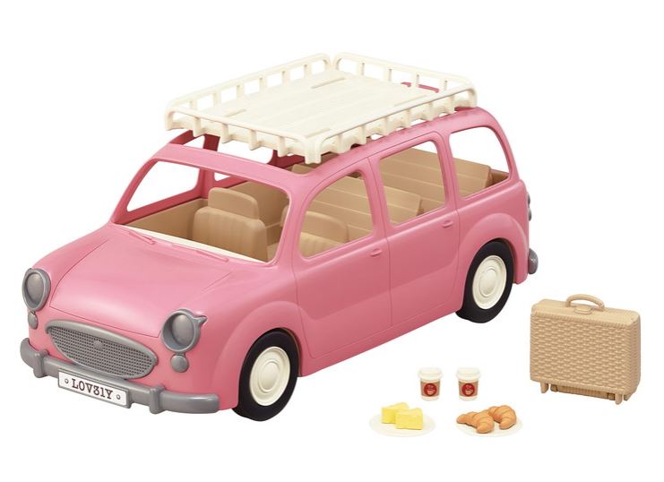 CALICO CRITTERS - VOITURE FAMILIALE ROSE (CONVERTIBLE EN ENSEMBLE DE PIQUE-NIQUE)