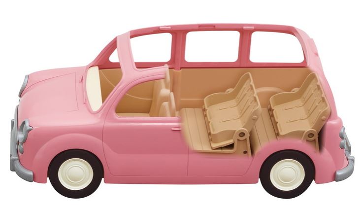 CALICO CRITTERS - VOITURE FAMILIALE ROSE (CONVERTIBLE EN ENSEMBLE DE PIQUE-NIQUE)