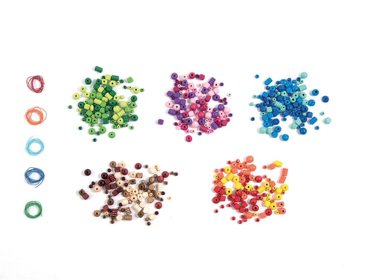 TUBE DE PERLES EN BOIS - 300 PIÈCES ÉCLATANTES