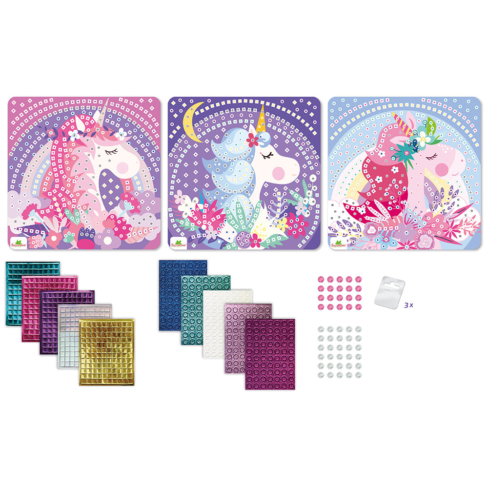 STICK'N FUN - PM 3 MOSAÏQUES -LICORNES
