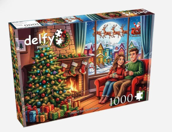 DELFY CASSE-TÊTE 1000 PIÈCES - RETOUR À LA MAISON POUR NOËL (HOME FOR CHRISTMAS) #DE-26038