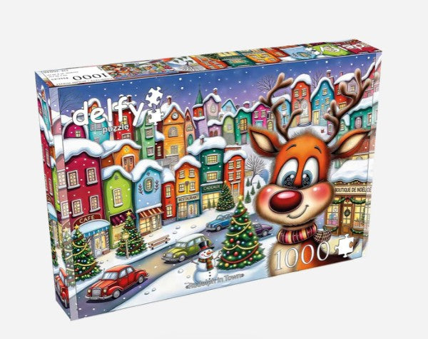 DELFY CASSE-TÊTE 1000 PIÈCES - RUDOLPH EN VILLE (RUDOLPH IN TOWN) #DE-26046