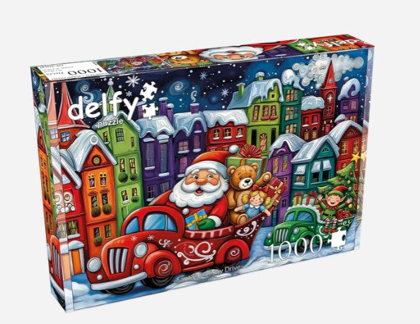DELFY CASSE-TÊTE 1000 PIÈCES - LA TOURNÉE DES FÊTES DU PÈRE NOËL (SANTA'S HOLIDAY DRIVE) #DE-26047