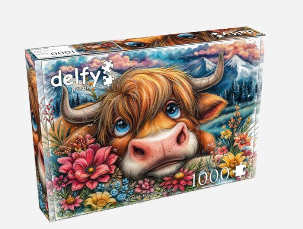 DELFY CASSE-TÊTE 1000 PIÈCES - VACHE HIGHLAND D'ÉCOSSE (SCOTTISH HIGHLAND SPIRIT) #DE-26048